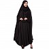 Free size jilbab with nose piece- Black